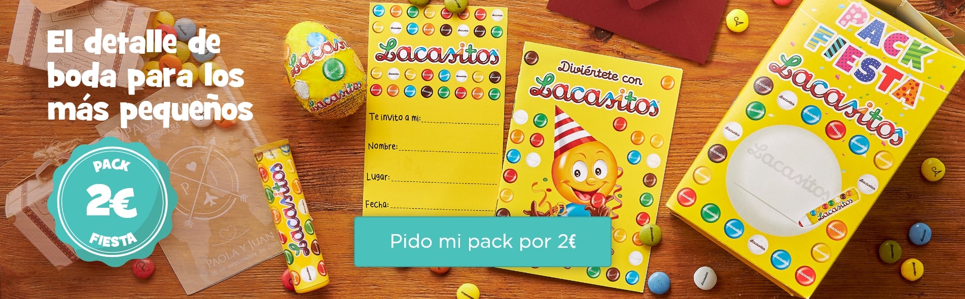 Pack Fiesta por 2€ para tu Boda